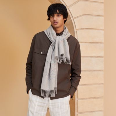 Faubourg of Dreams scarf 100 - Grey | Hermès Canada